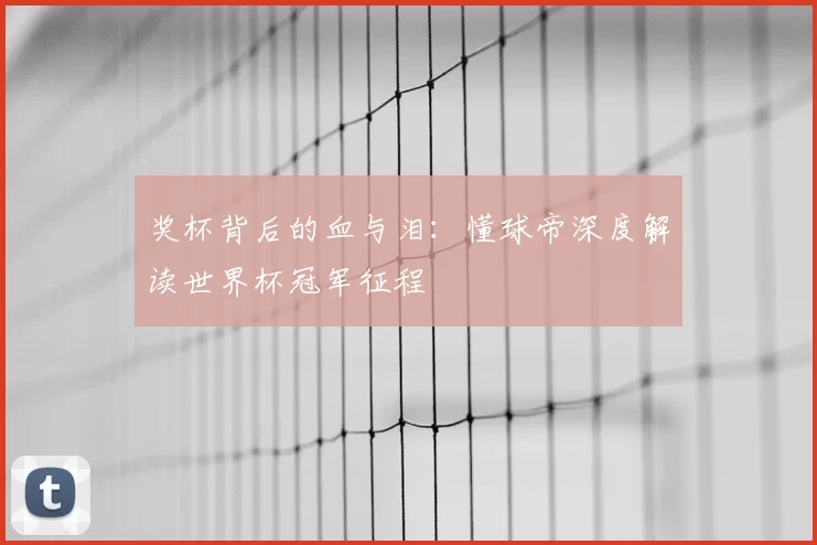 奖杯背后的血与泪:懂球帝深度解读世界杯冠军征程